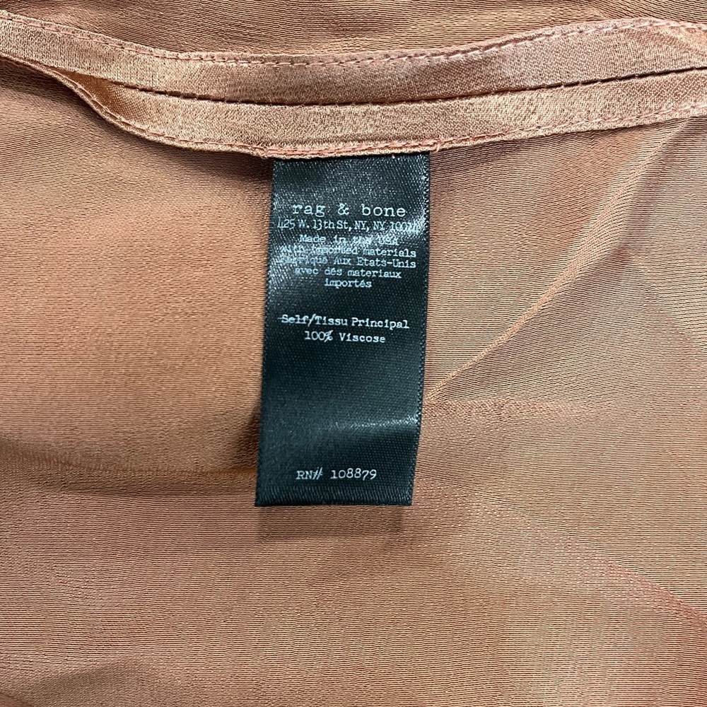 Rag & Bone Audrey Mini Dress in Cork Rose Gold-10 NWT - Picture 10 of 11